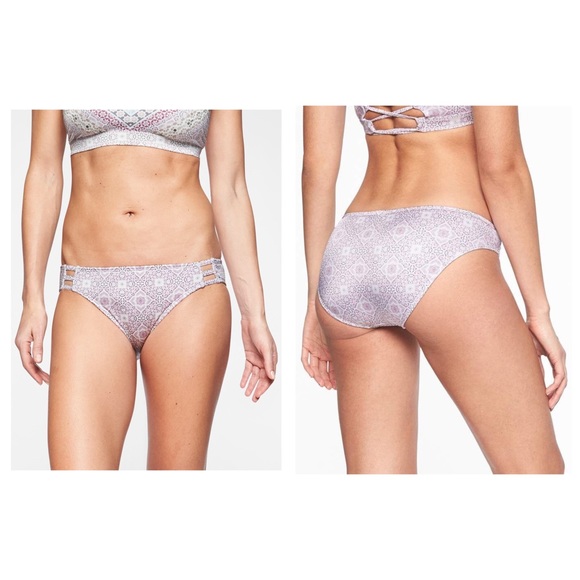 Athleta aqualuxe print ladder front bikini bottom - Picture 1 of 4